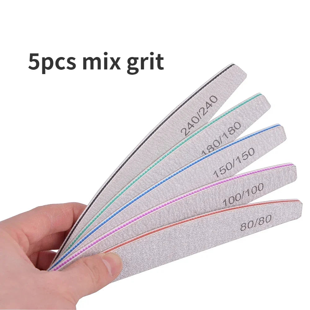 Nail File 100 To 240 Professional Tools Emery for Manicure Lime 240 Sandpaper Gel Polishing Files for Nails Buffers Set Polisher