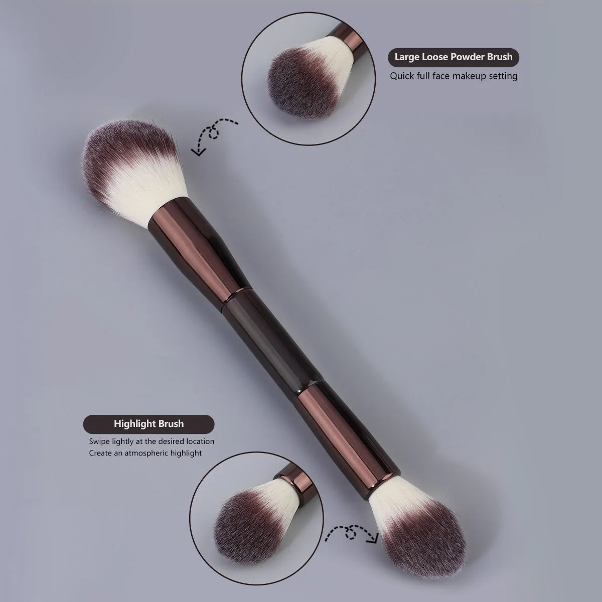 7-13pcs Makeup Brushes Set Double Head Loose Powder Blush Foundation Telescopic Grooming Brush Professional Cosmetic Tools