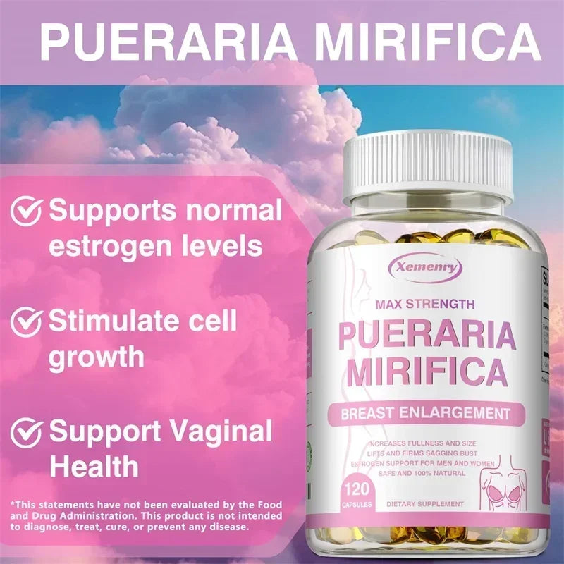 Pueraria Mirifica Supplement - To Support Breasts To Be Round, Firm and Elastic, Promote Balanced Estrogen Metabolism