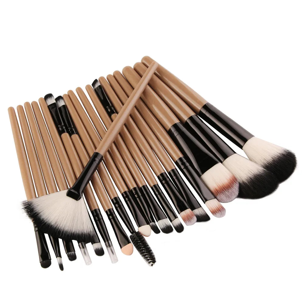 18 Pcs Makeup Brush Set Tools Make-Up Toiletry Kit Wool Make Up Brush Set