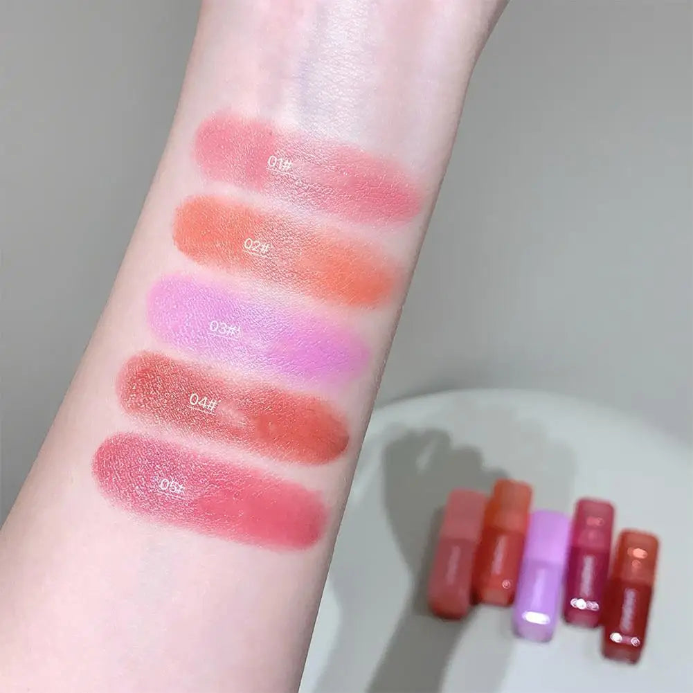 Liquid Blusher Waterproof Sweatproof Brighten Nude Color Matte Blush Stick Natural Rouge Face Makeup