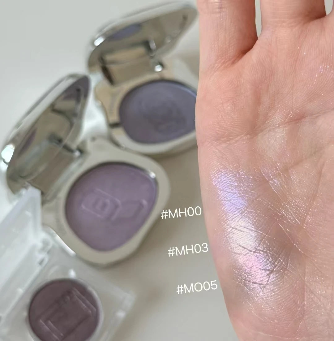 Leemember Stain Blush Baked Powder Soft Smooth Blusher Eyeshadow Gothic Nude Purple Natural Fine Flash Face Brighten Makeup