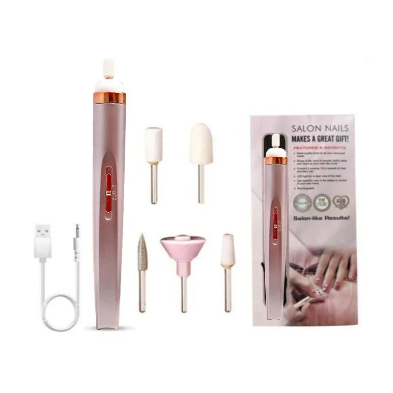 5 in 1 Electric Nail Drill Sander Nail Manicure Machine Art Pen Tools Remover Exfoliating Polishing Nail Machine For Gel Remover