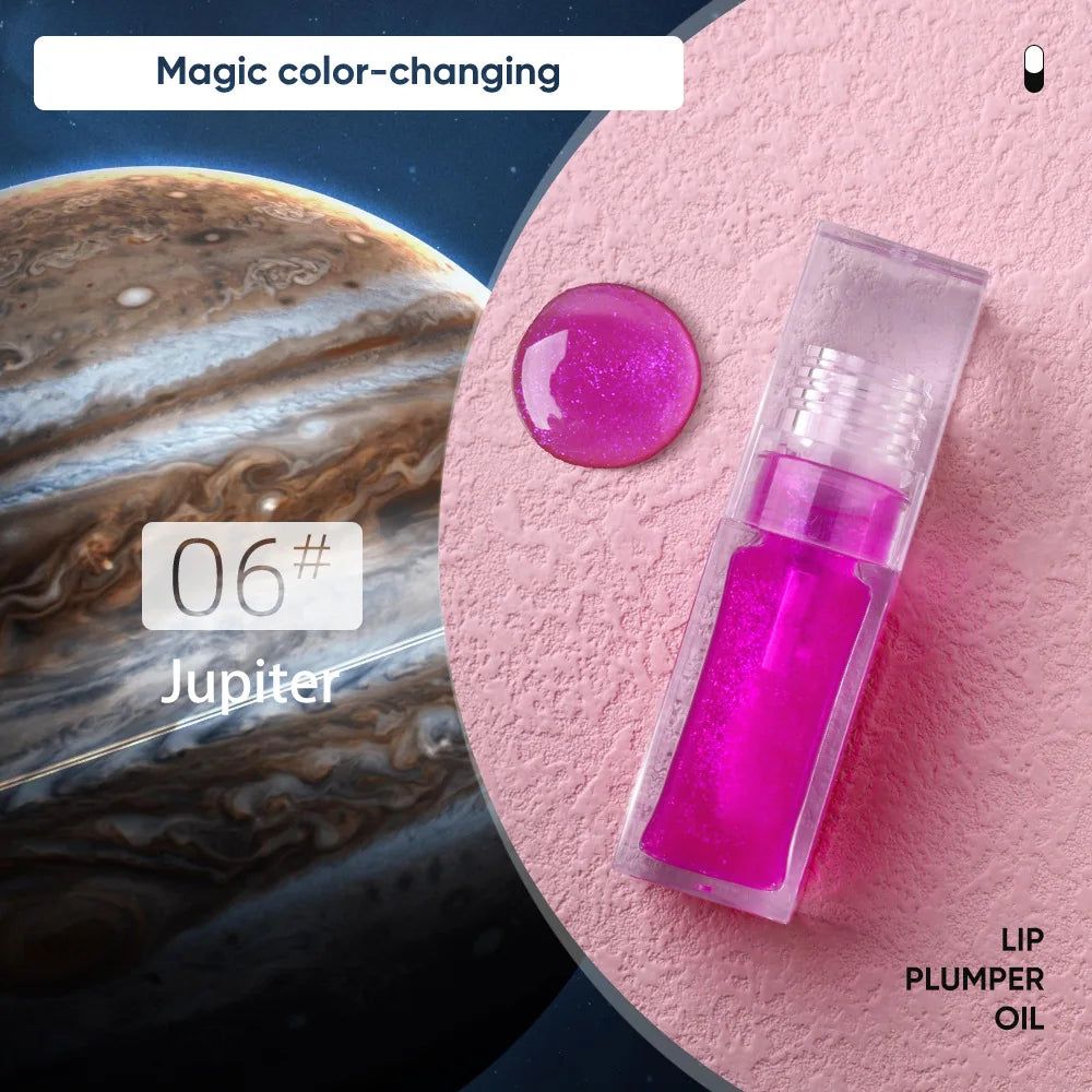 Magic Lip Oil Color Changing Lip Care Plumper Long lasting Moisturizing Cruelty Free Vegan Glitter Lipgloss Custom Logo 5pcs