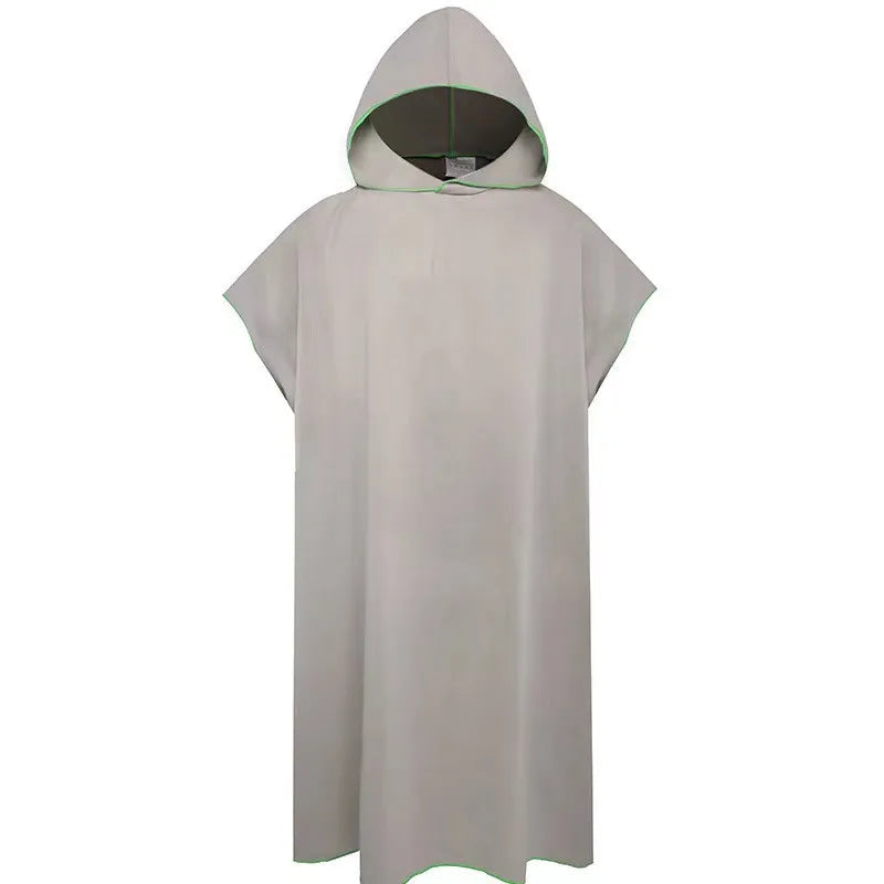 Microfiber Hooded Towel Men Women for Swim Beach Travel Quick Dry Changing Robe Cape Bath Towel Bathrobe Surf Poncho Sauna Play