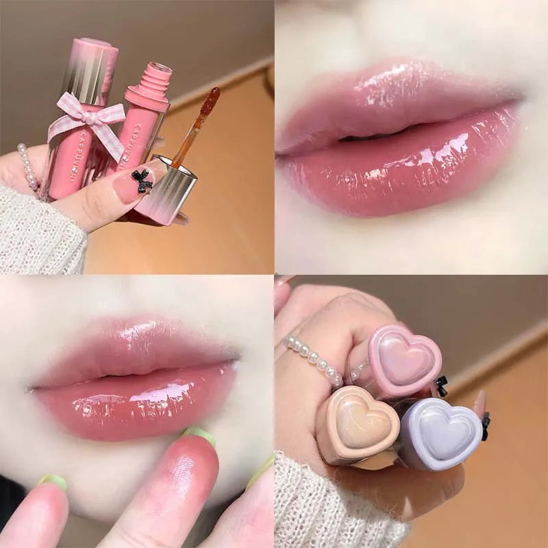 Waterproof Lasting Moisturizing Lightweight Lip Gloss Cute Korea Makeup Clear Fruit Juice Lip Tint Blueberry Wine Stain Lipgloss