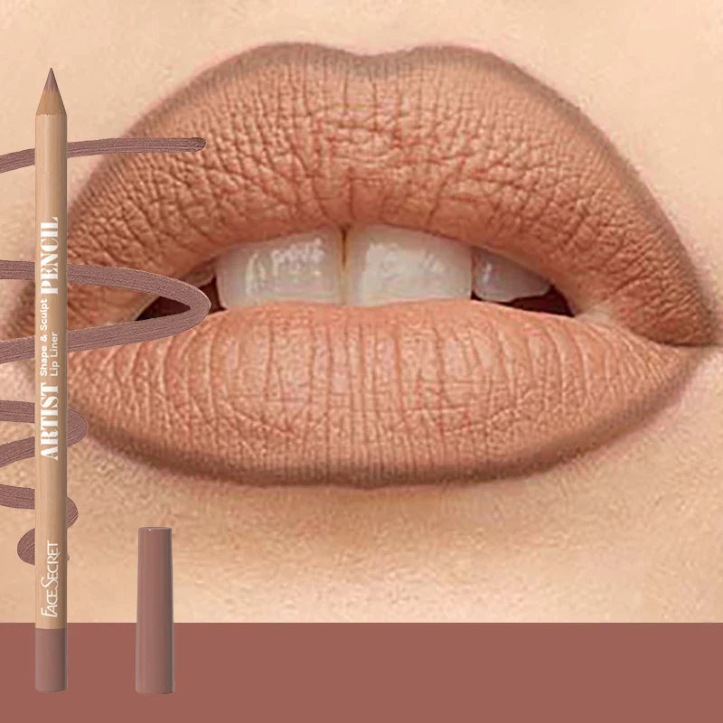 18 Color Face Secret Artist Shape Sculpt Lip Liner Pencil  Weightless Precise Liner with Super Soft Blendable Texture Matte Soft