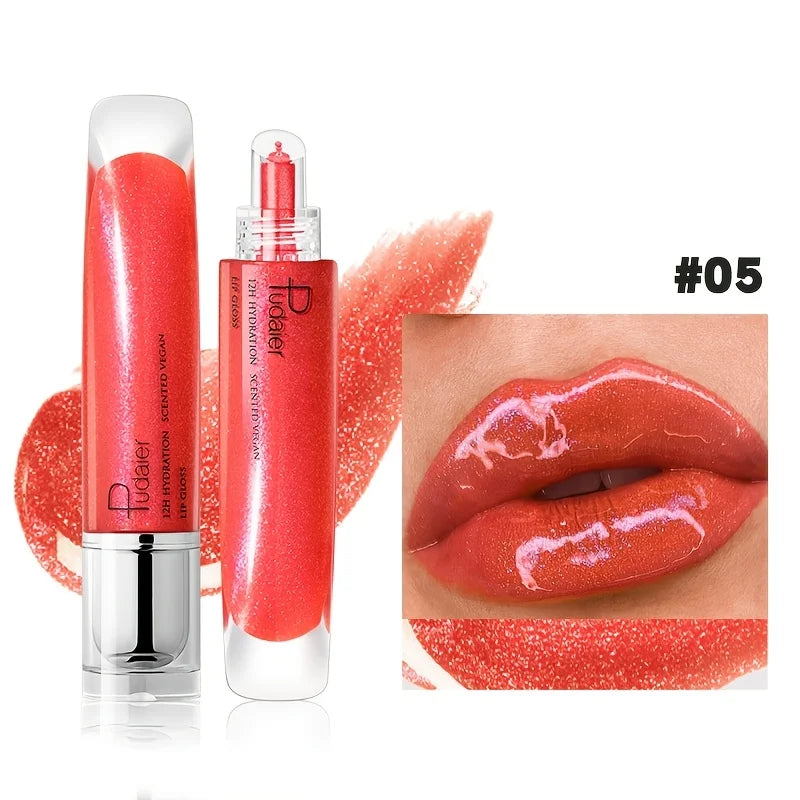 Non Sticky Waterproof Lip Gloss High Shine Long Lasting Moisturizing Plumping Lip Glaze Easy Application