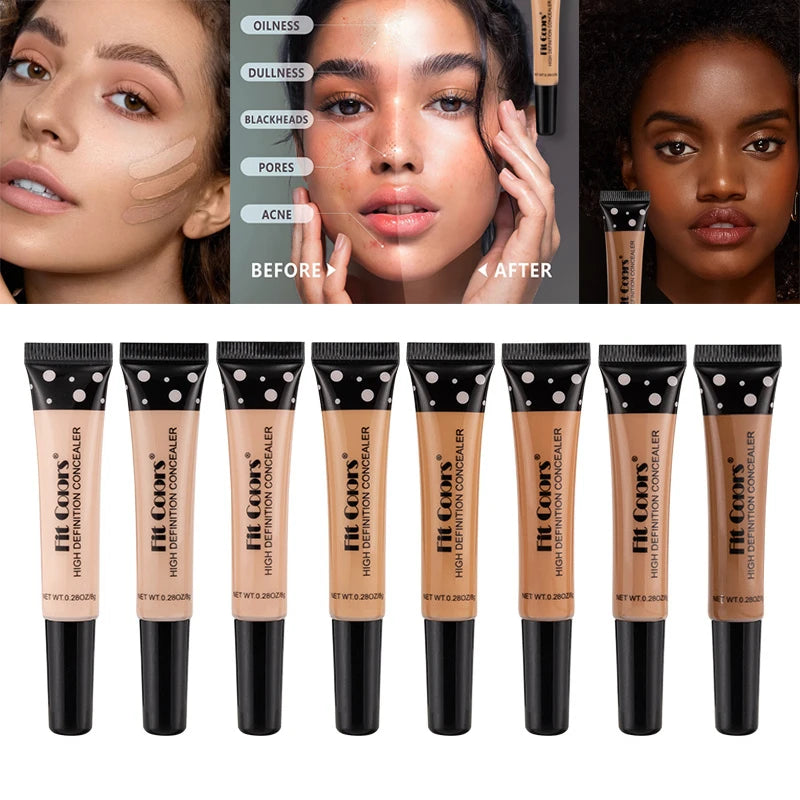 Nude Makeup Facial Foundation Waterproof Cover Blemish Base Fluid Concealer Oil Control Lasting Brighten Skin BB Cream Cosmetics