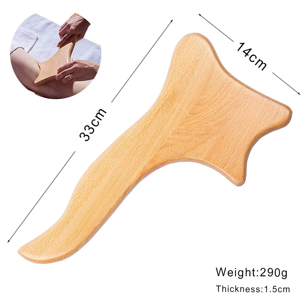Wooden Massage Tools Wood Lymphatic Drainage Massager Anti Cellulite Body Shaping Tools for Beauty, Gua Sha, Sore Muscle Relief