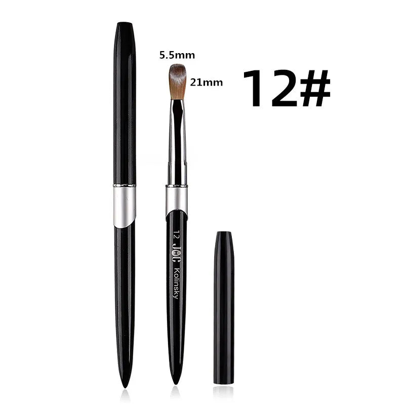 1PC Nail Acrylic Brush Kolinsky Sable Acrylic Brush UV Gel Carving Pen Brush Liquid Powder DIY Nail Drawing
