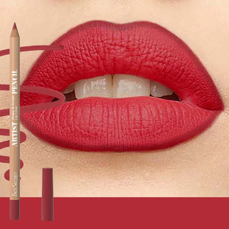 18 Color Face Secret Artist Shape Sculpt Lip Liner Pencil  Weightless Precise Liner with Super Soft Blendable Texture Matte Soft