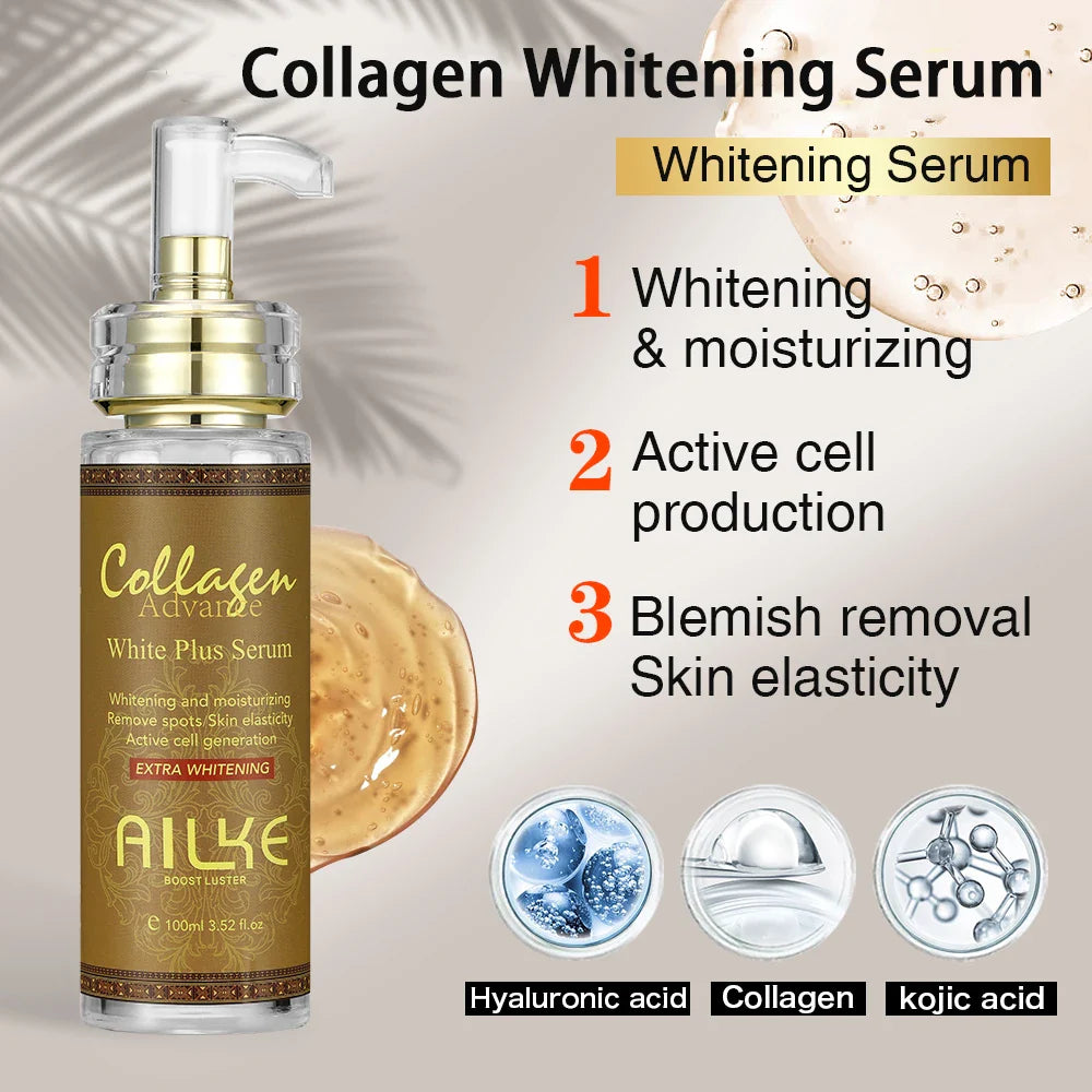 AILKE Collagen Skin Care Kit, Reduce Spots, Whitening, Even Skin Tone, For Dark Skin, Black Skin, African Skin, Caramel Skin