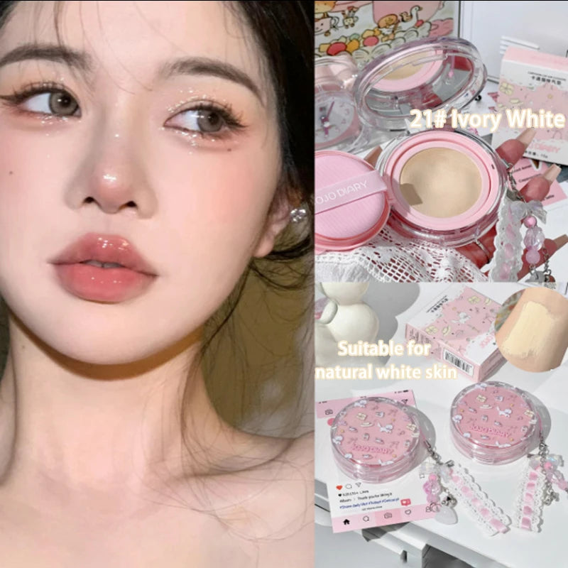 Cute Cat Air Cushion Compact Cream Hydrated High Coverage Foundation Oil Control Concealer BB Cream Korean Makeup Base Cosmetic