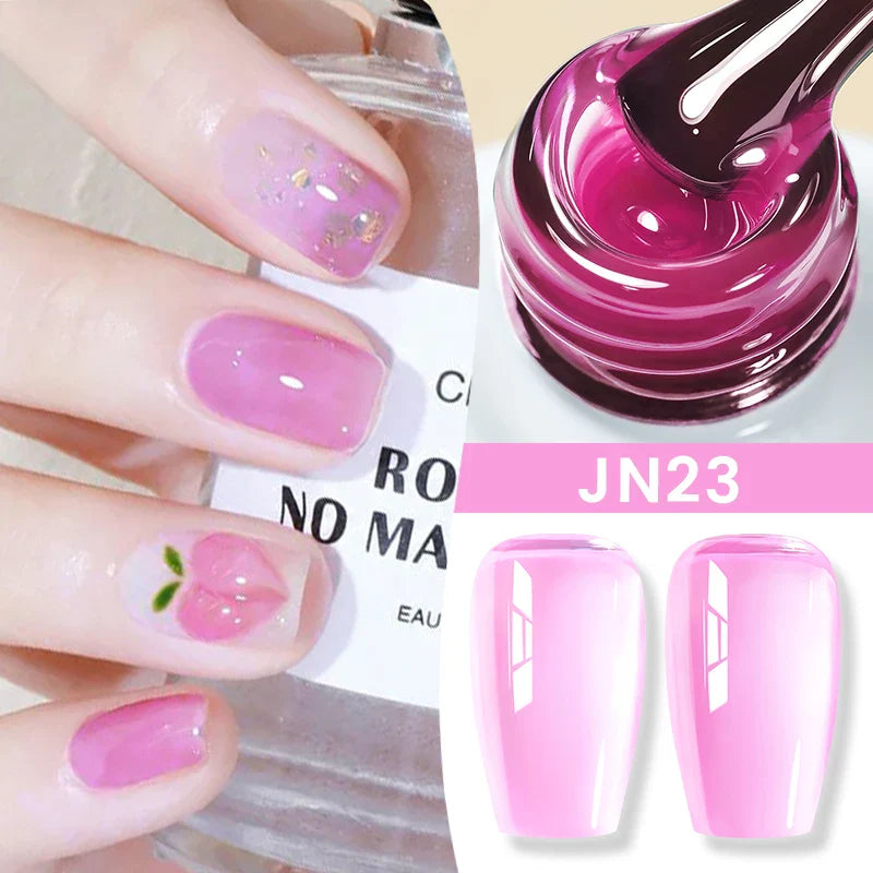 BORN PRETTY 10ml Jelly Nude Gel Nail Polish 50 Colors Semi Transparent Nail Art Nail Supplies Soak off UV LED Nails Gel Varnish