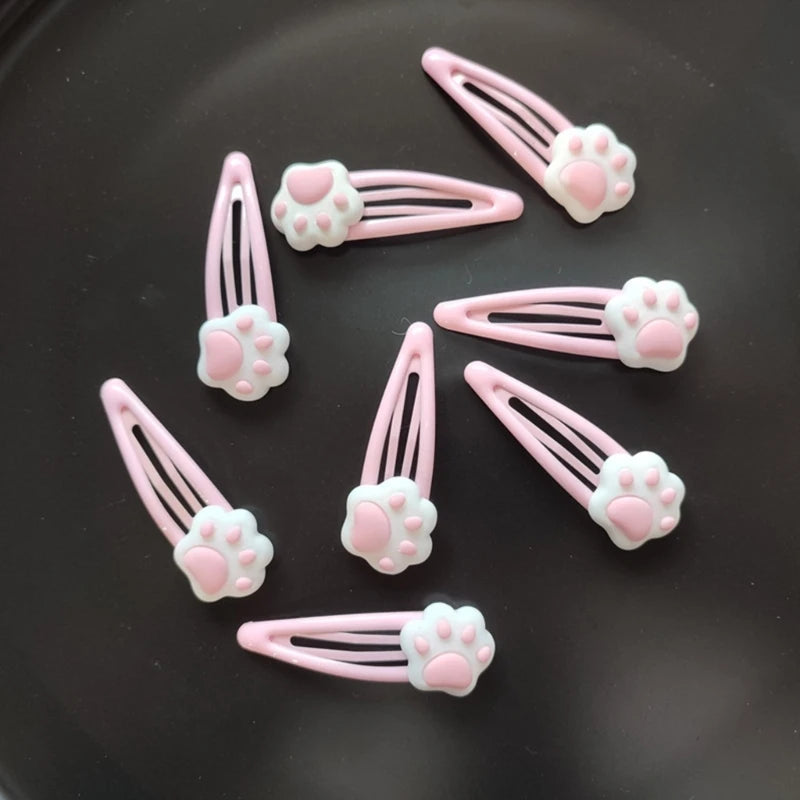 Y2K Cartoon Cat Paw Hair Clip Headwear Travel Hairpins Headdress Hairclip