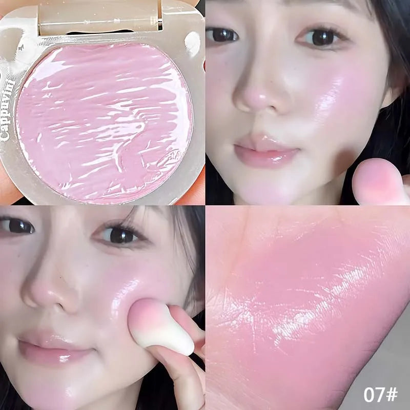 Little Bear Water Light Multi Purpose Cream Korean Makeup Milk Pink Purple Blush Brighten Face Rubores Rouge Juice Cute Makeup
