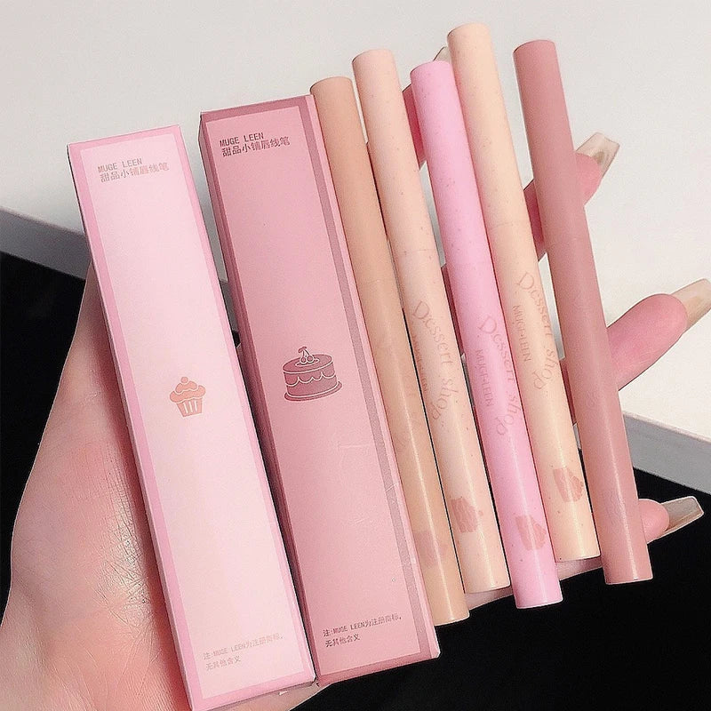 Dessert Automatic Rotating Lip Liner – Waterproof, Long-Lasting, Smooth Lipstick Pencil, Clear & Easy Outline