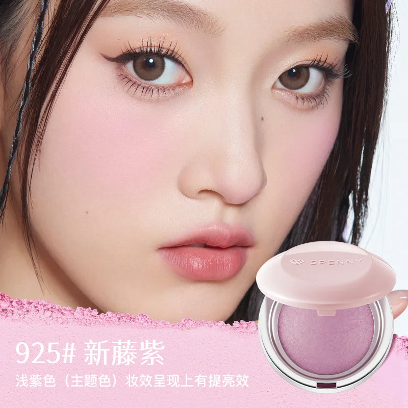 SPENNY Baking Blusher Matte Soft Mist Powder Large Capacity Shrink & Expand Color Naturally Brightening Highlight Cheek 6.2g