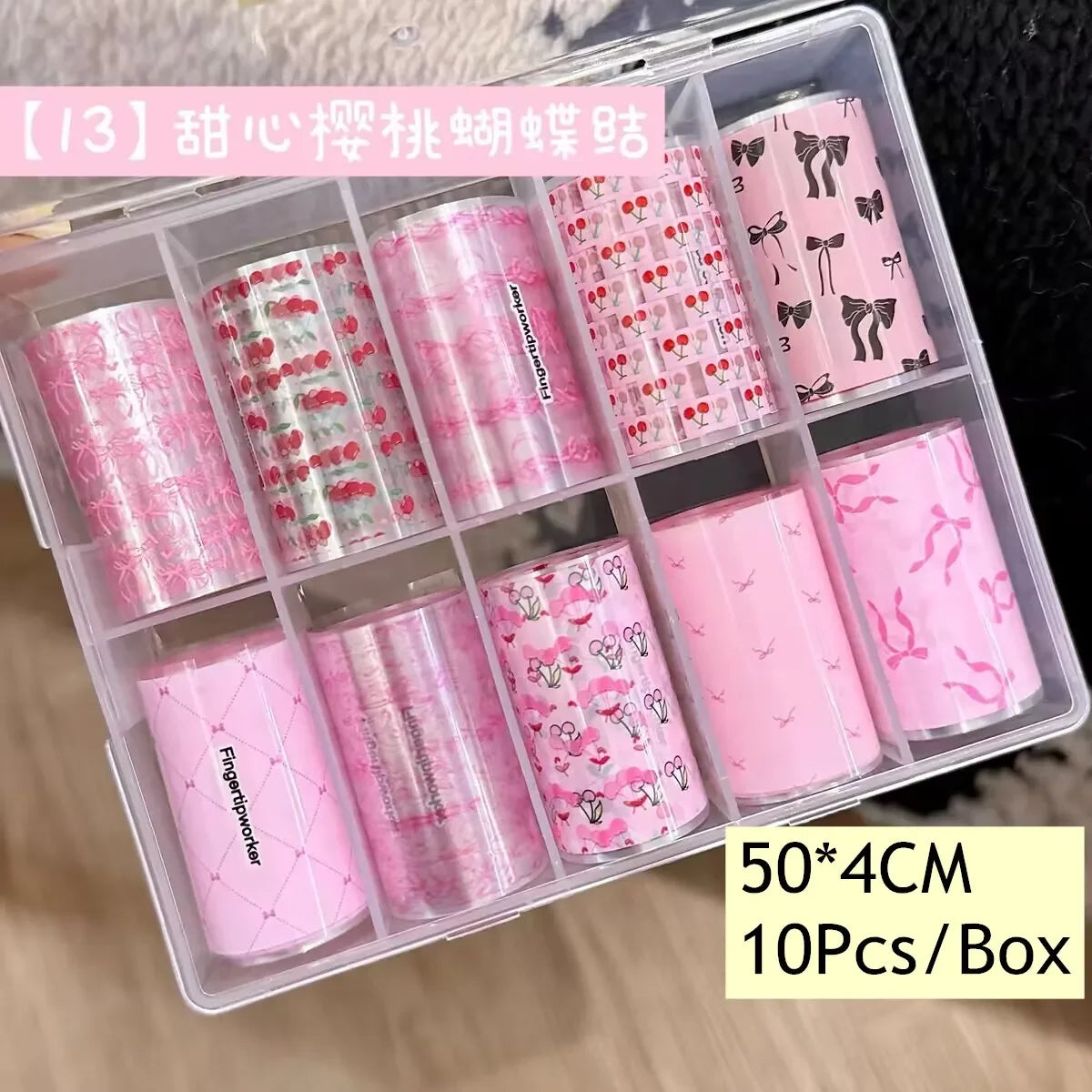 10Rolls Flower  Nail Foils Transfer Paper  Nail Art Stickers  Manicure Set Decal  Nails Decoration