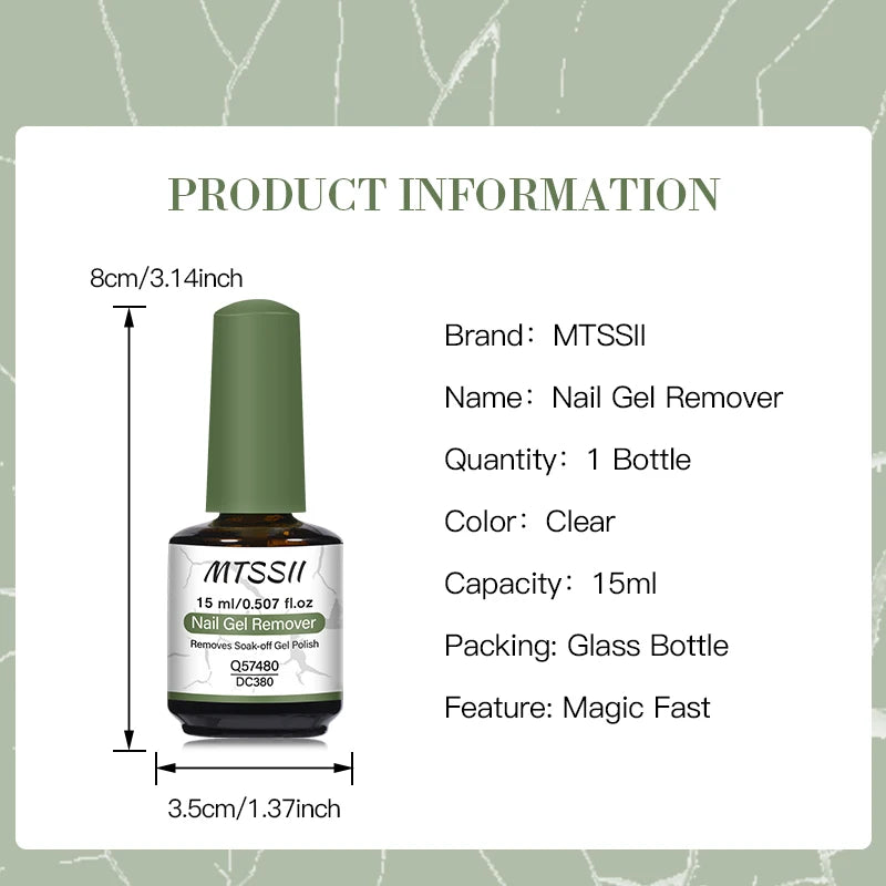 15ml Magic Remover Nail Gel Polish Remover UV Gel Polish Delete Magic Burst Nail Gel Remover Semi Permanent Polish Varnish