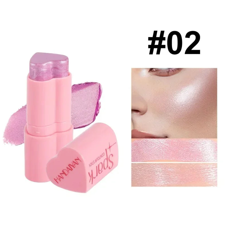 Functional Blush Stick Waterproof Easy Color Face Rouge Blusher Cream Lasting High Color Rendering Brightening Skin Tone Make Up