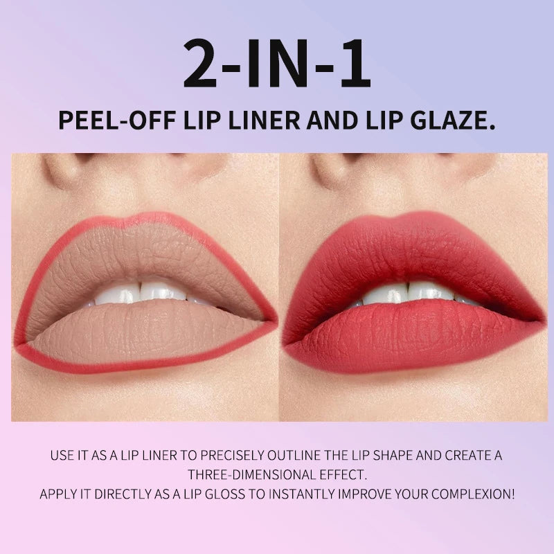 Peel-Off Tattoo Lip Gloss - Waterproof Peel-Off Lip Mask,Lasting Lip Stain Moisture & Nourishment Lip Makeup for All Skin Types