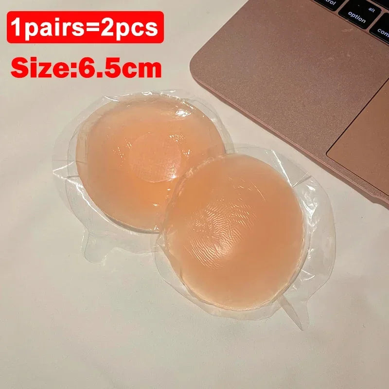 2PCS Silicone Nipple Cover Women Reusable Breast Lingerie Bra Sticker Female Invisible Petal Lift Up Adhesive Pads Chest Pasties