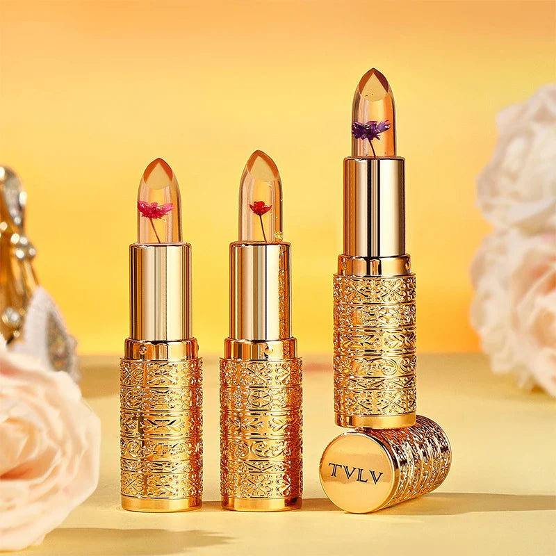 Crystal Color-Changing Petal Lipstick for Women – Moisturizing, Long-Lasting, Non-Sticky Lip Balm
