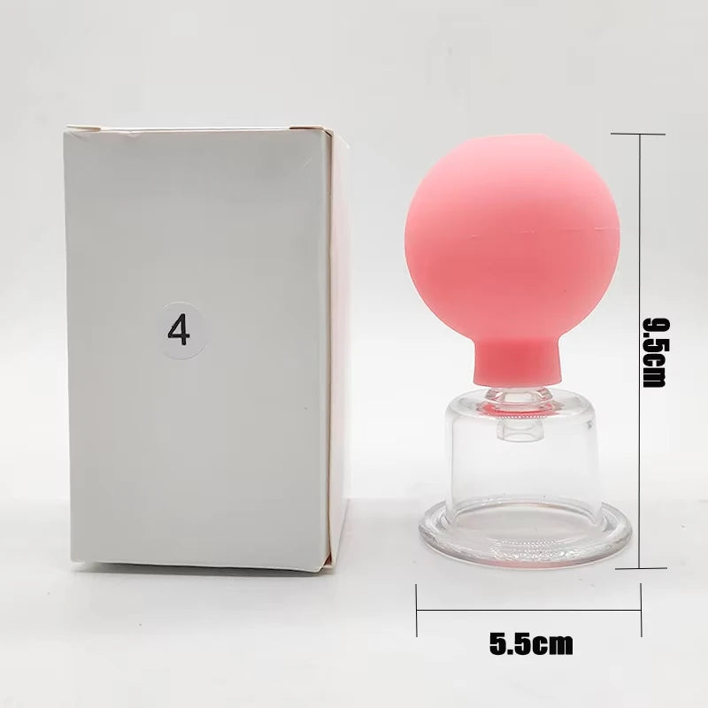 Rubber Face Massager Vacuum Cupping Face Skin Lifting Facial Cups Anti Cellulite Cup Anti-Wrinkle Cupping Therapy Facial Tool