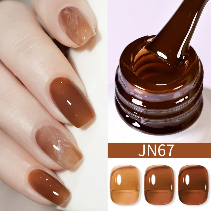 BORN PRETTY 10ml Blood Red Jelly Gel Nail Polish Halloween Nails Art Gel Polish Sheer Translucent Nail Gel for Winter Manicure