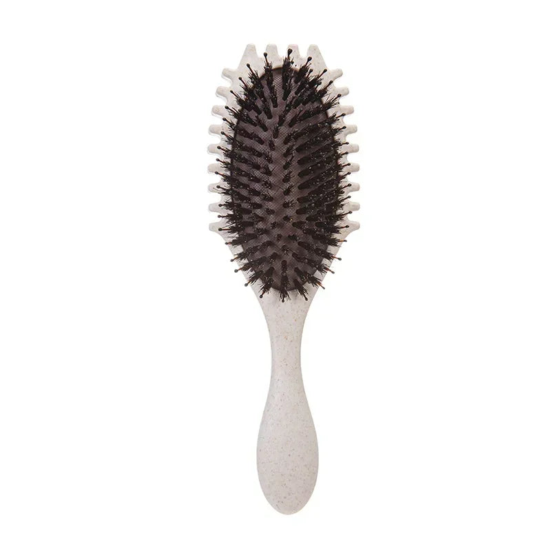 1pcs Curl Styling Tangled Boar Bristle Hair Comb Massage Comb Detangle Hair Styler Shaping Defining Salon Barber Styling Tools