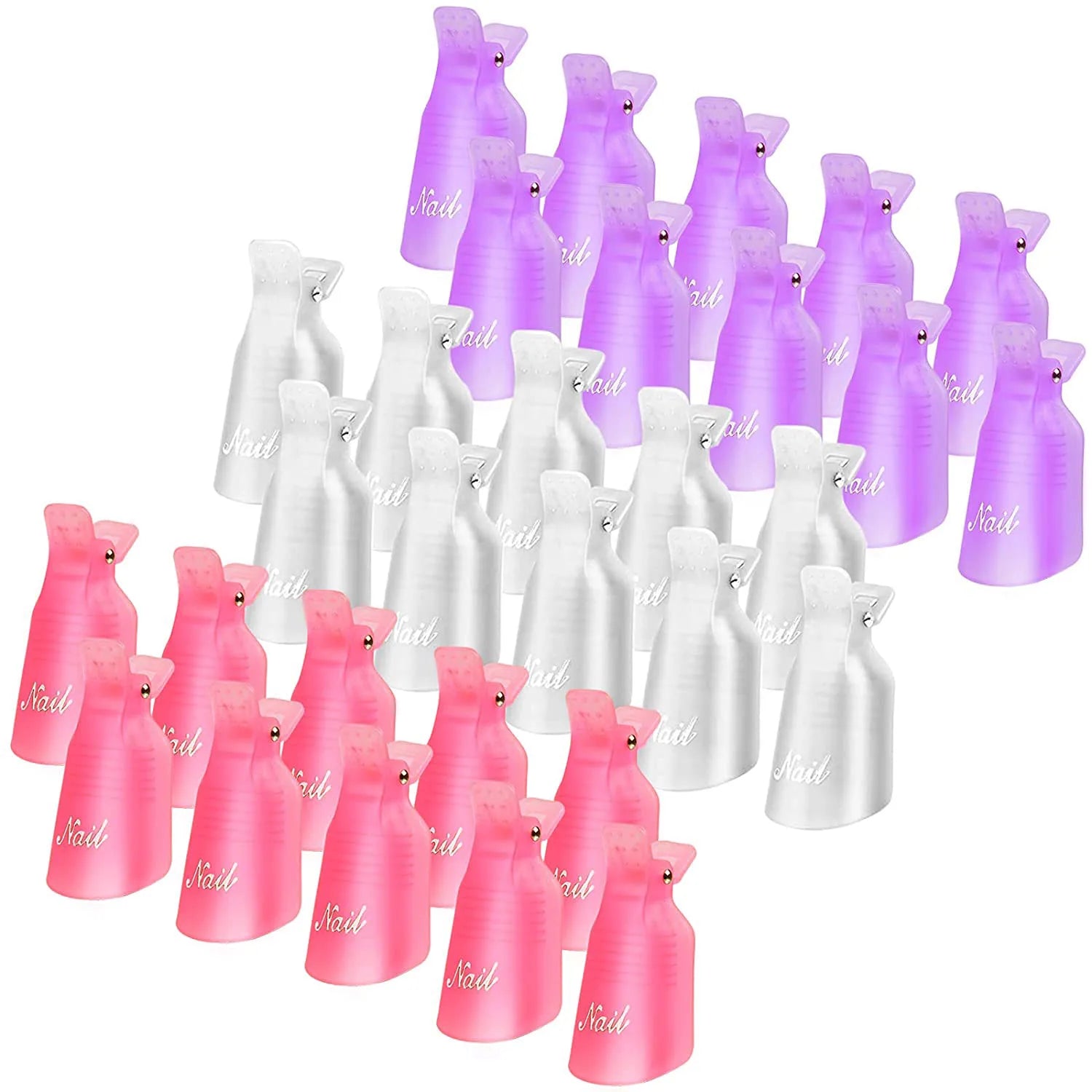 Acrylic Nail Polish Remover Clips, 10 Pieces Reusable Toenail and Finger Gel Nail Polish Remover Clips.