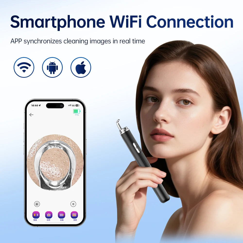 Visual Blackhead Remover 1296P HD Camera 50X Magnification Face Pimple Acne Pore Deep Clean Care Set Smart Blackhead Removal