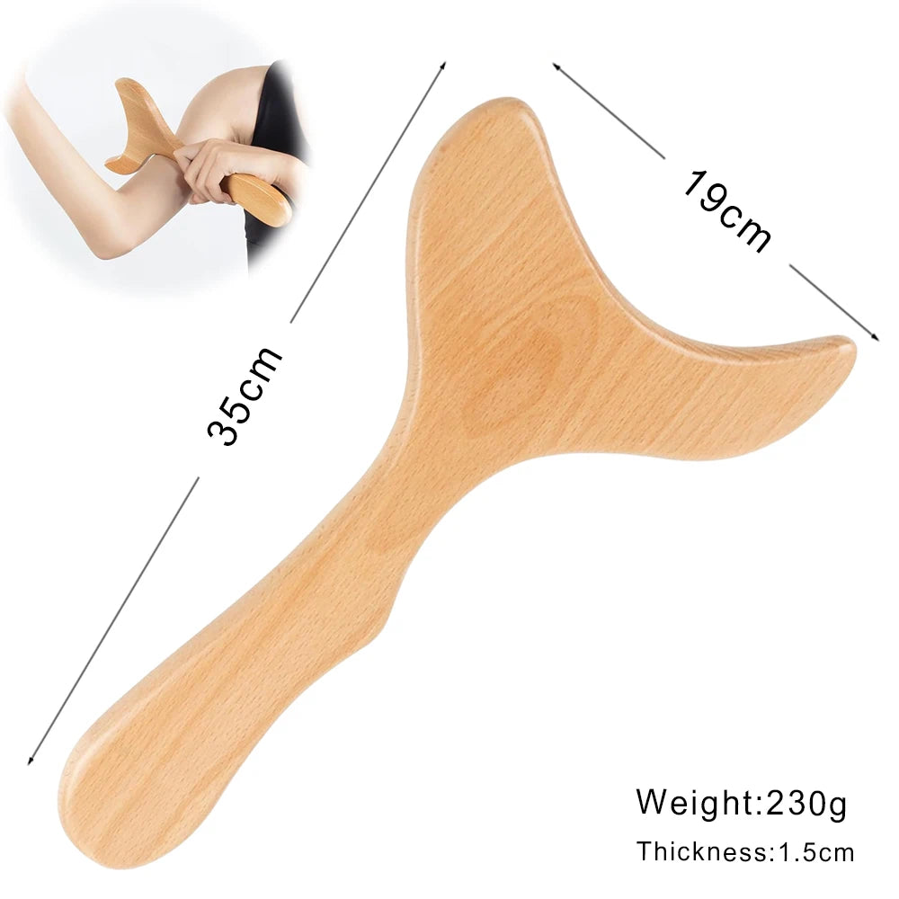 Wooden Massage Tools Wood Lymphatic Drainage Massager Anti Cellulite Body Shaping Tools for Beauty, Gua Sha, Sore Muscle Relief