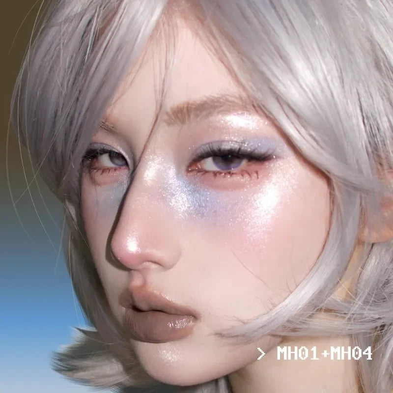 LEEMEMBER DreamCore Series Multi-purpose Cream Eyeshadow Highlighter Glitter Brightening Powder contour palette