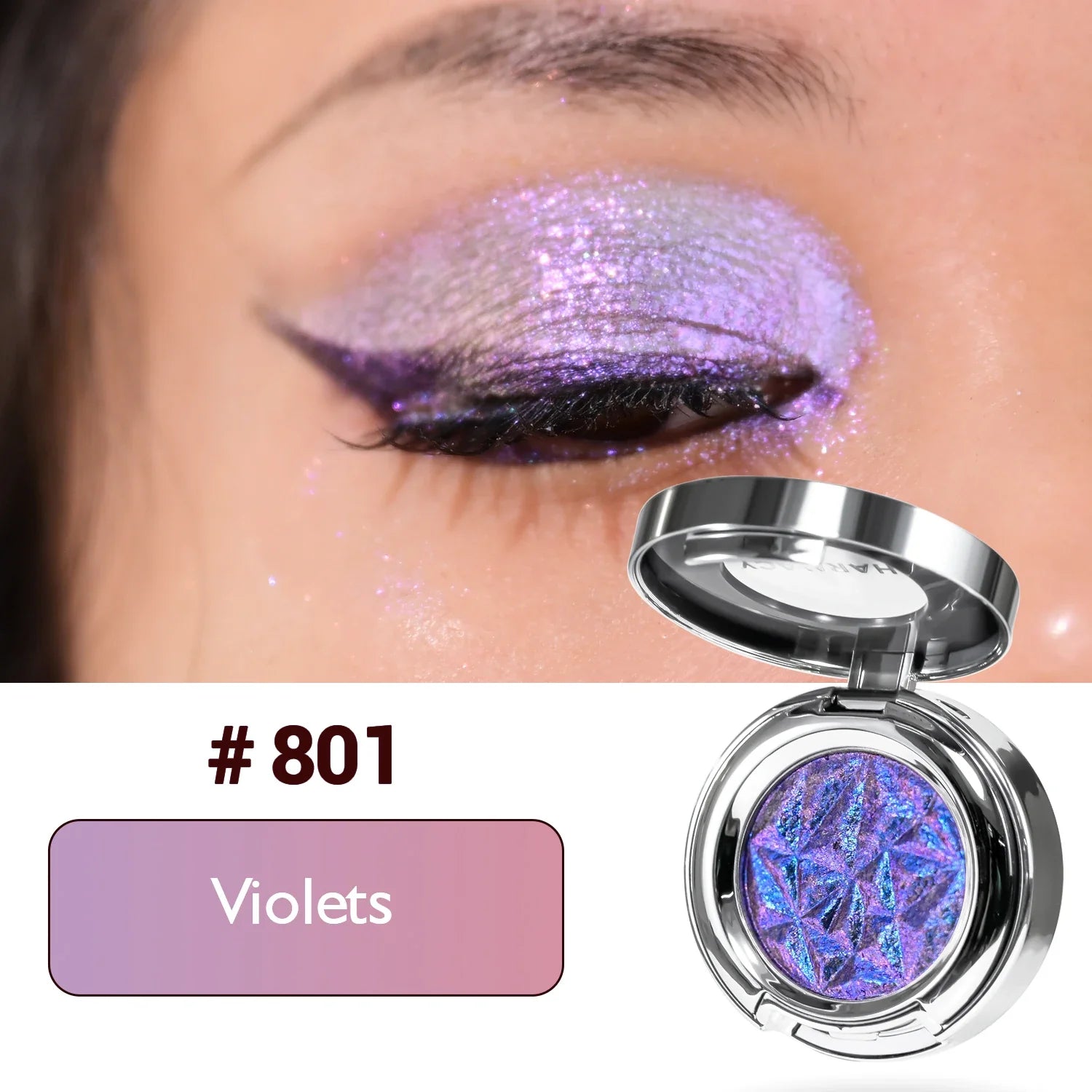 CHARMACY Duochrome Long-lasting Eyeshadow Palette High Quality Pigment Shadows with Glitter Makeup Cosmetic for Eye Women