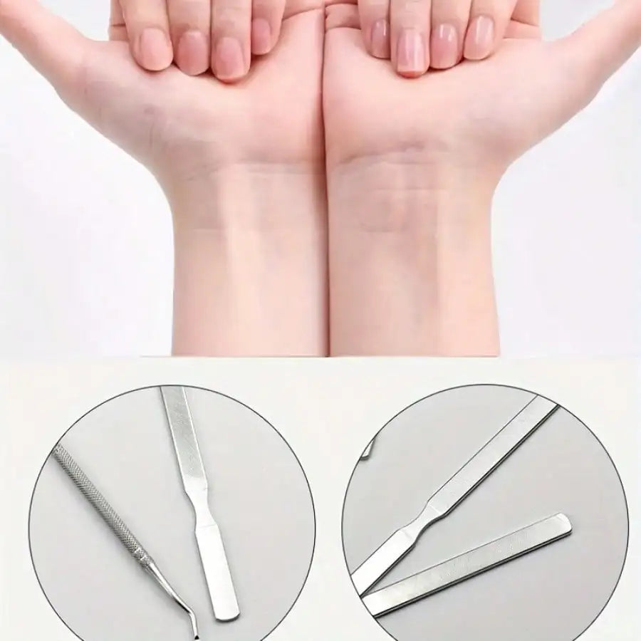 2 Pcs Premium Nail Files - Stainless Steel Ingrown Toenail Lifter, Essential for Professionals & Hobbyists, Shaping & Polishing
