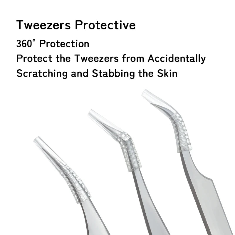 LUKATME Eyelash Tweezer Anti-Slip Fiber Tip Eyelash Extension Tools Stainless Steel Professional Precision Tweezer for Makeup