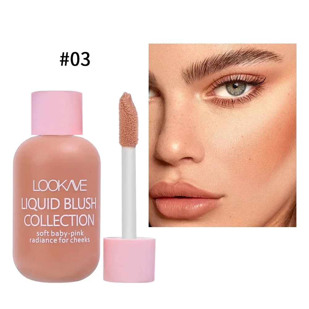 Moisturizing Liquid Blush Cream Waterproof Lasting Multi-Use Shadow Lips Cheek Blusher Pink Red Orange Blush Makeup Cosmetics
