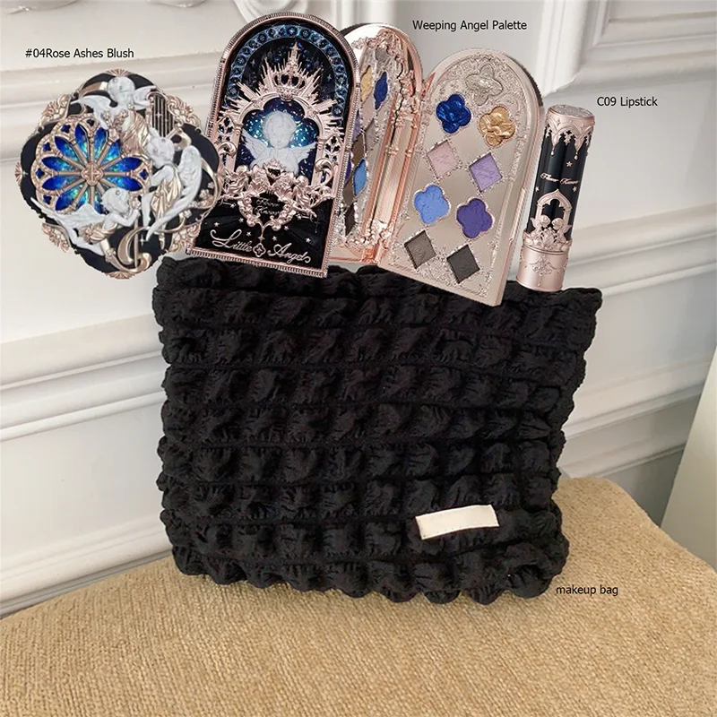 Makeup Flower Knows Set Swan Ballet Series Six Color Eyeshadow Palette Embossed Blusher Shine Lipstick Kit With Bag All In