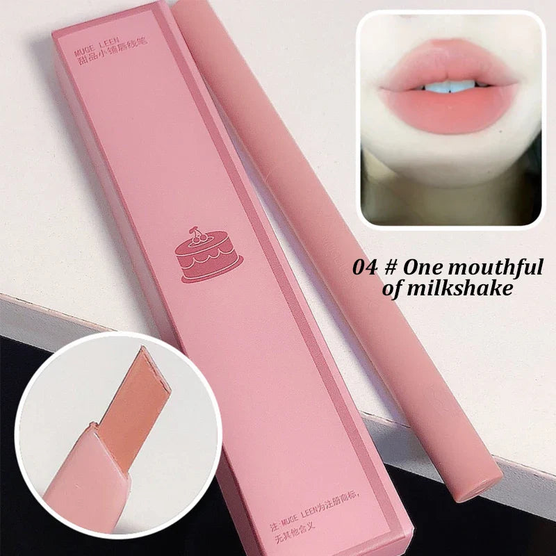 MUGE LEEN Dessert Lip Liner automatically swivel waterproof, long-laswet n wild Perfect Pout Gel Lip Liner | Comes Naturally