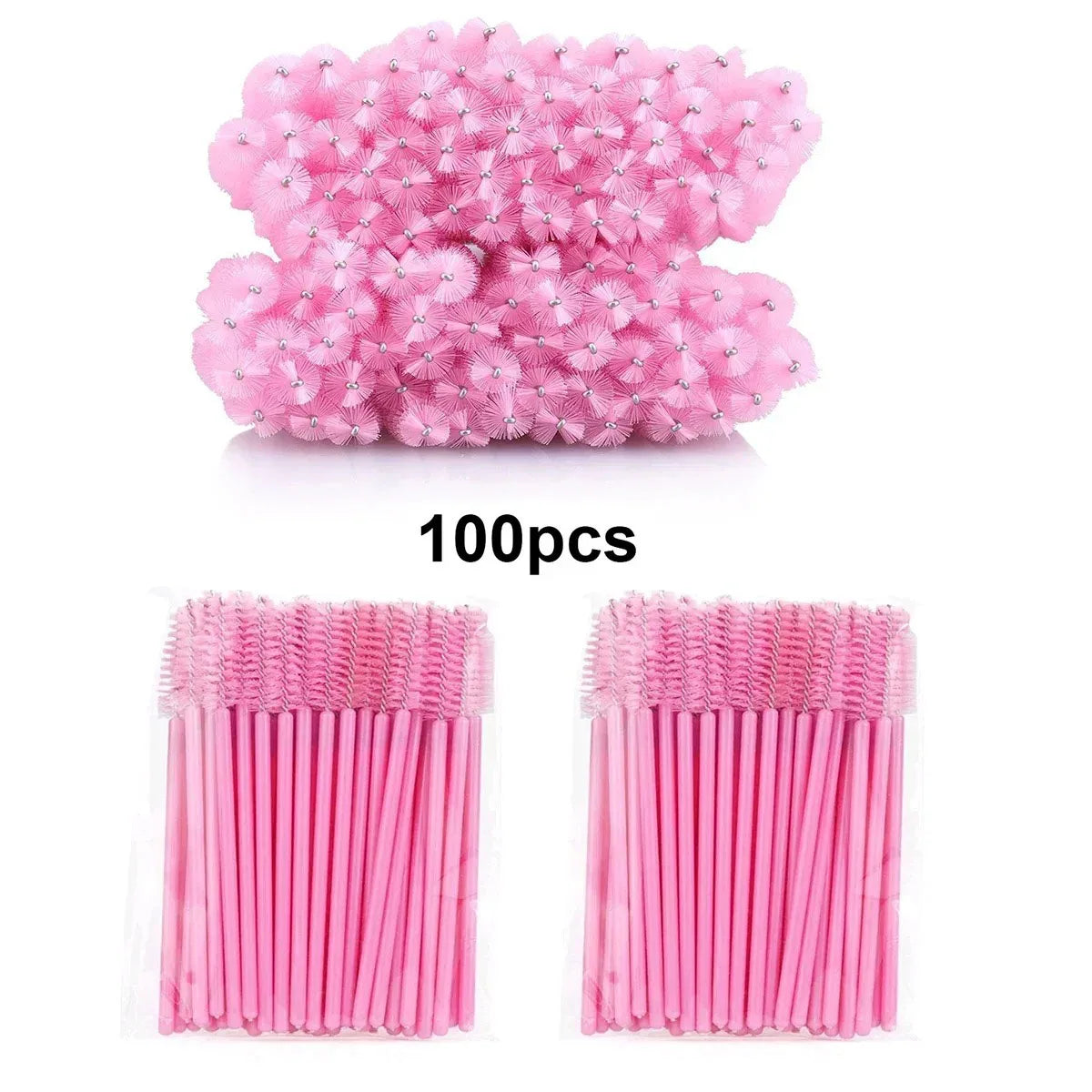 100pcs Disposable Eyelash Brushes Spoolies Micro Lash Mascara Wands Combs Wholesale for Eyelash Extension Makeup  Cosmetic Tools