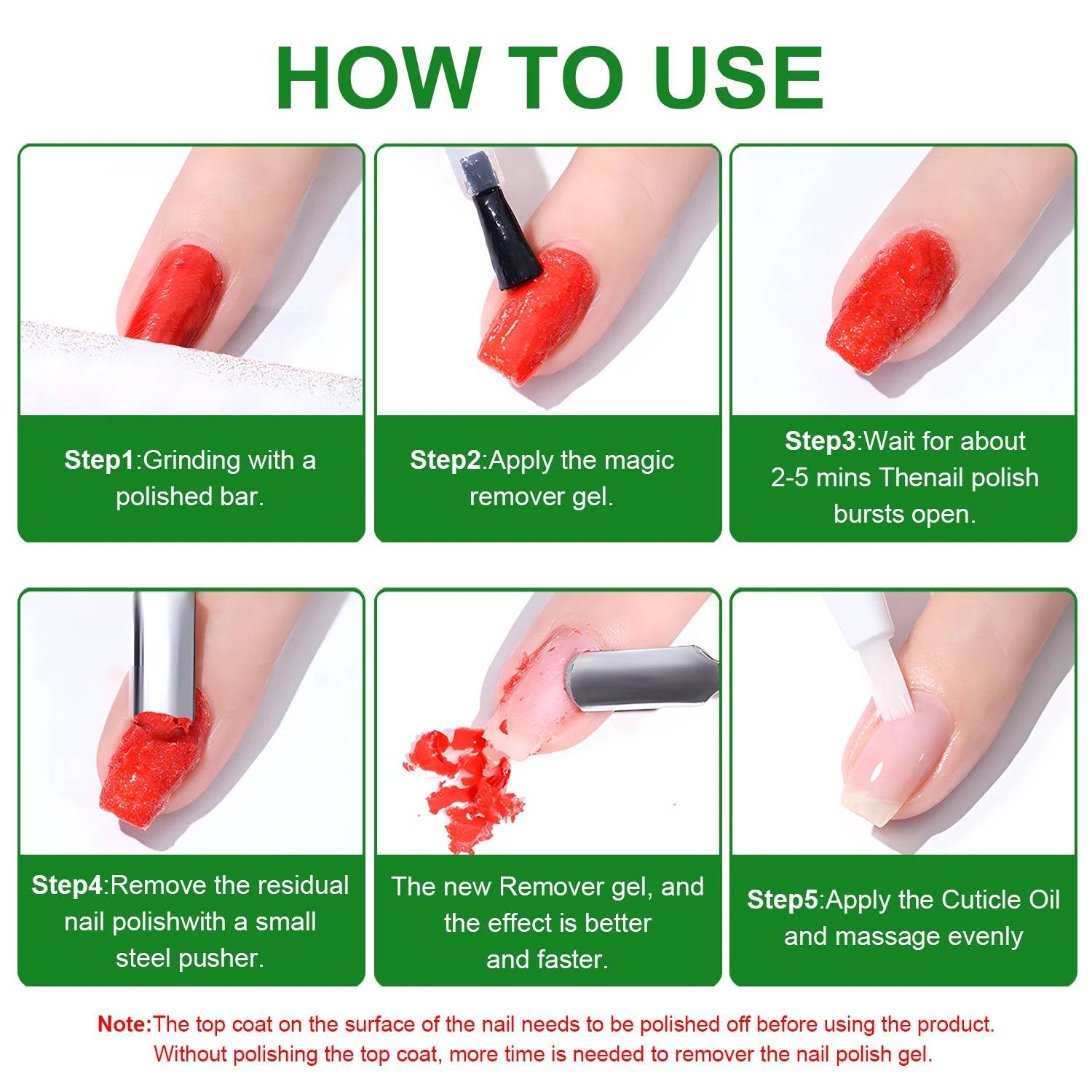 10ml Nail Polish Remover,Quickly Easily Removes Uv Gel Polishes Within 2-3 Minutes,Nail Glue Quick Remover No Need To Soak Nails