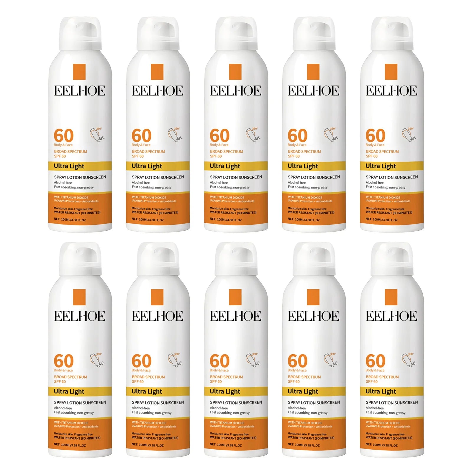 EELHOE Vitamin E Sunscreen Spray 100ml Long-lasting Deep Moisturizing Anti-UV Skin Protector Anti Oxidant Face Body Skin Care