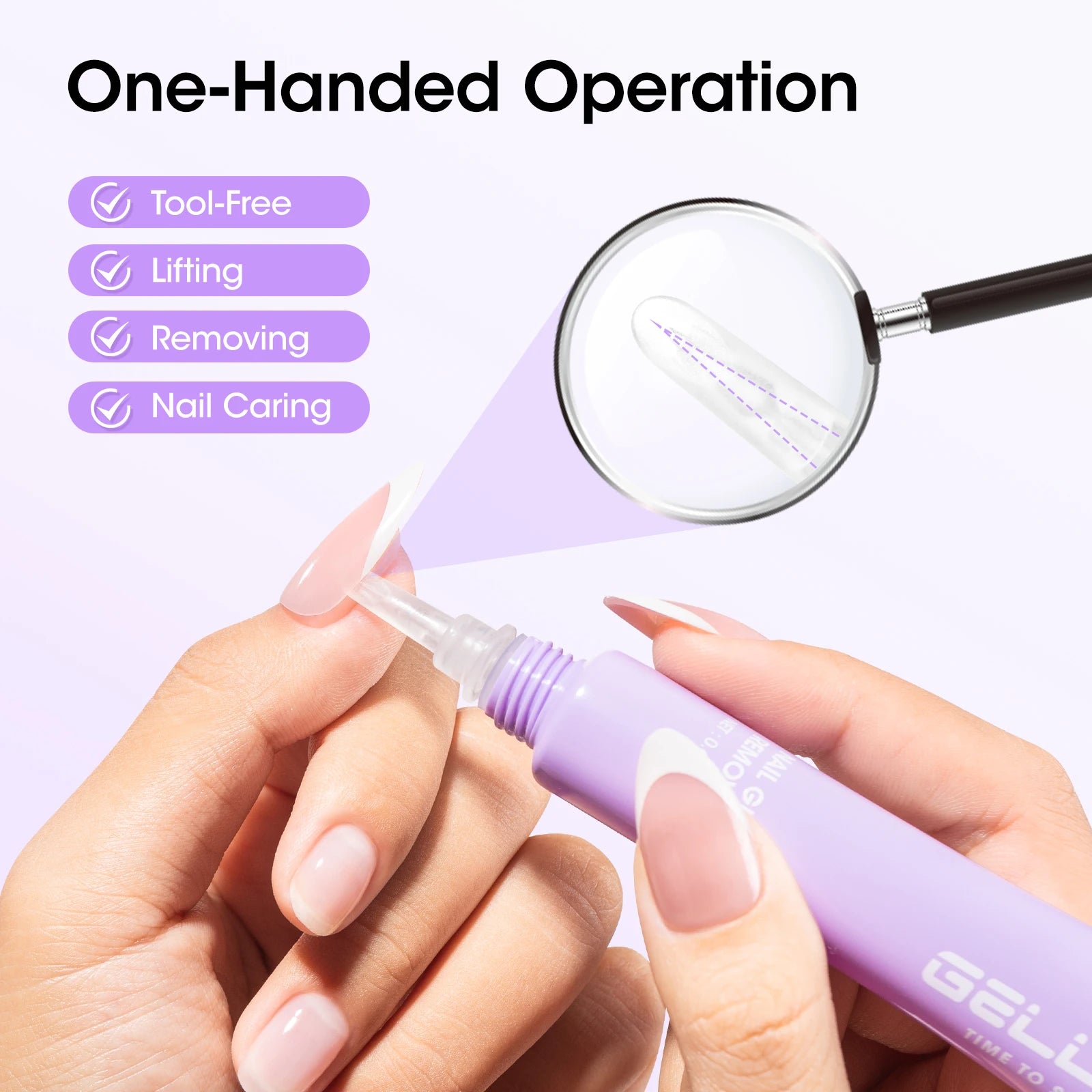 GELLEN 20ml Nail Glue Remover Pen Fast Gentle Removal for Press On Fake Nail Tips Non Acetone Safe Manicure Tool Nail Art Care