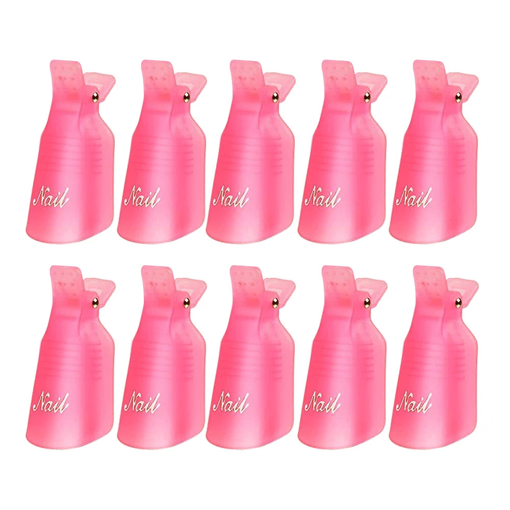 Acrylic Nail Polish Remover Clips, 10 Pieces Reusable Toenail and Finger Gel Nail Polish Remover Clips.