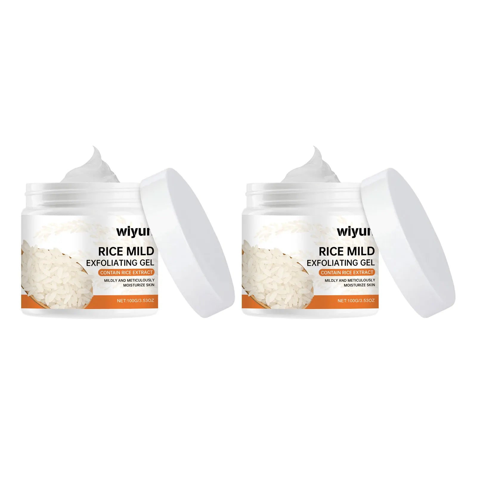 Rice Exfoliating Gel for Face Oil Control Gentle Remove Old Dead Skin Pores Shrinking Brighten Moisturizing Facial Scrub Product