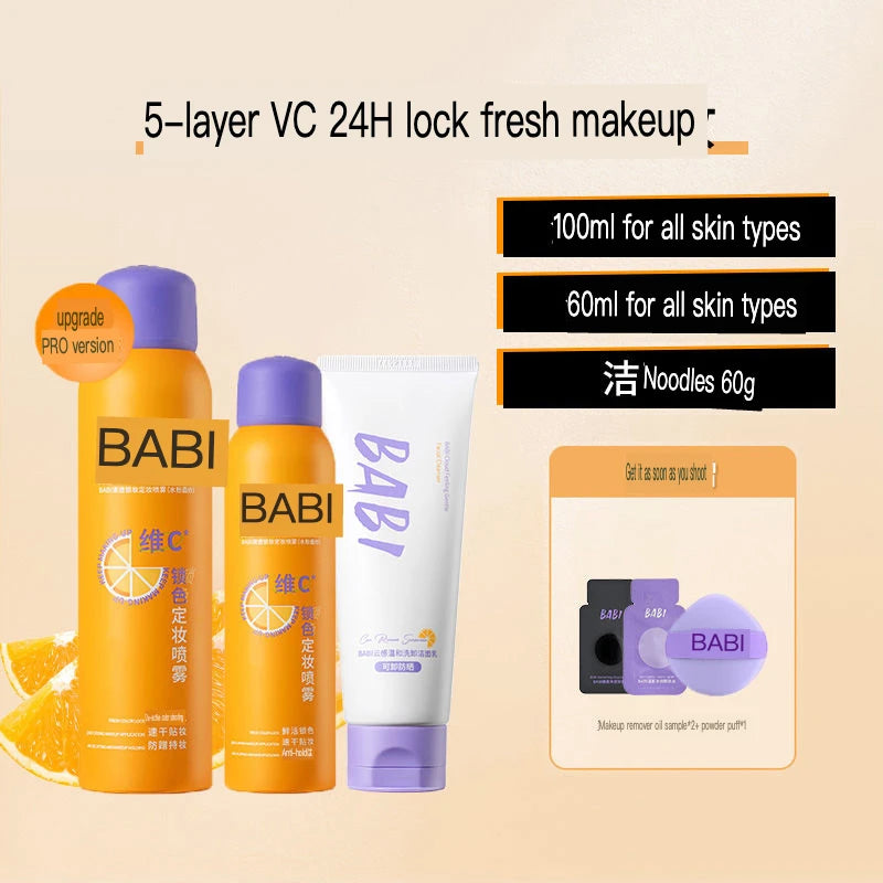 BABI Setting Spray For Oil Control, Vitamin C Long-lasting Setting Spray For Water Resistance And No Makeup Fading