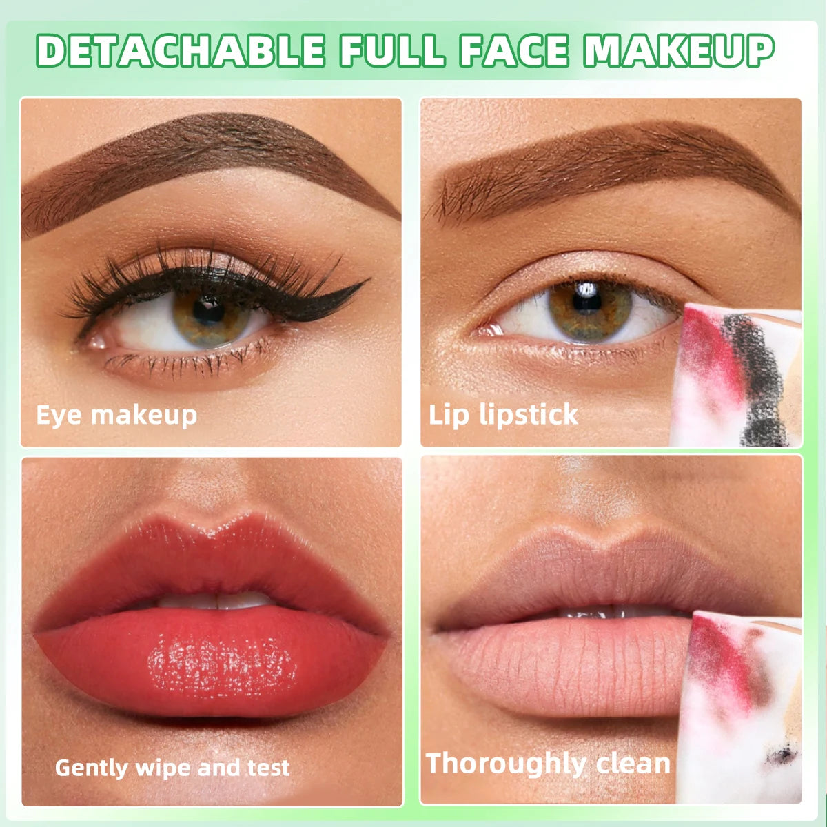 1 pack of makeup remover wipes +1 box of individually packaged makeup remover wipes, facial makeup remover wipes.